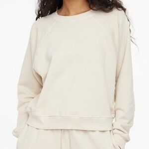 NWT Anthropologie LACAUSA Barb Raglan sweatshirt Size Medium